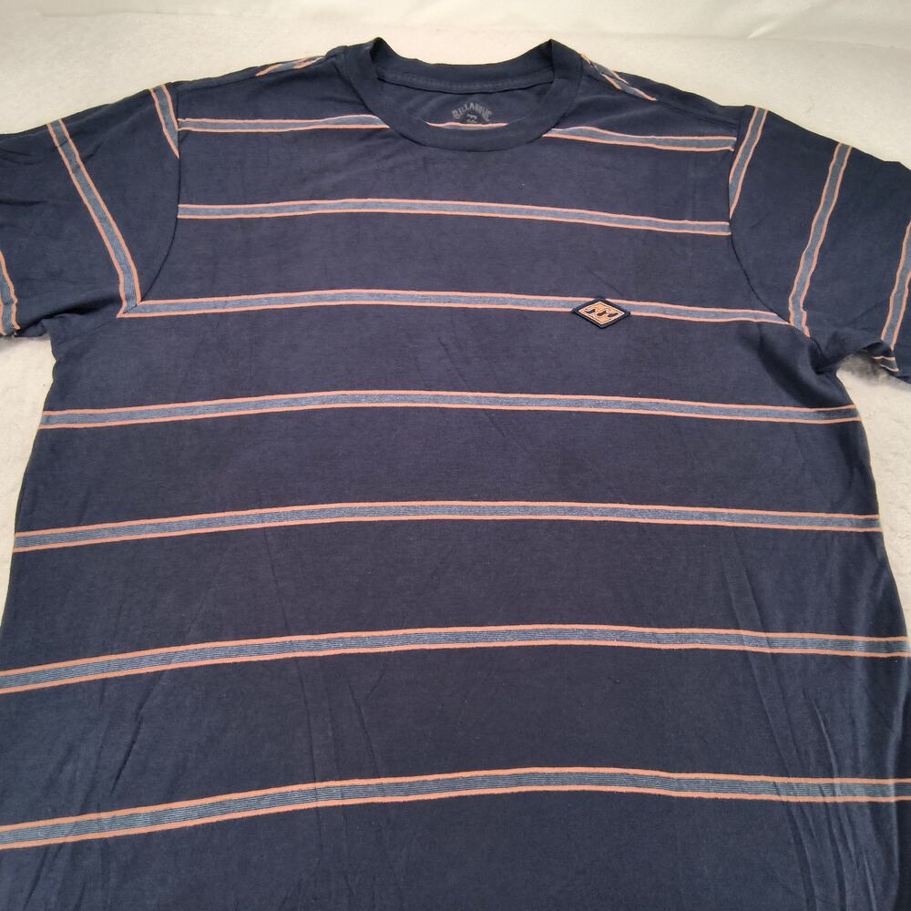 Billabong Casual Crew Neck Short Sleeve Graphic T Shirt Mens Size XL Navy